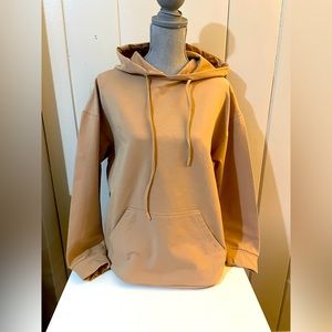 MESHKI Arletta Loopback Kangaroo Pocket Oversized Women’s Pullover Hoodie SZ S